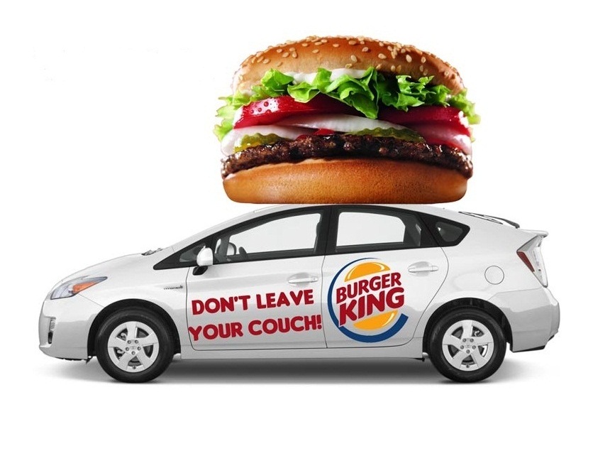 Автомобиль службы доставки сети ресторанов быстрого питания Burger King (Бургер Кинг)